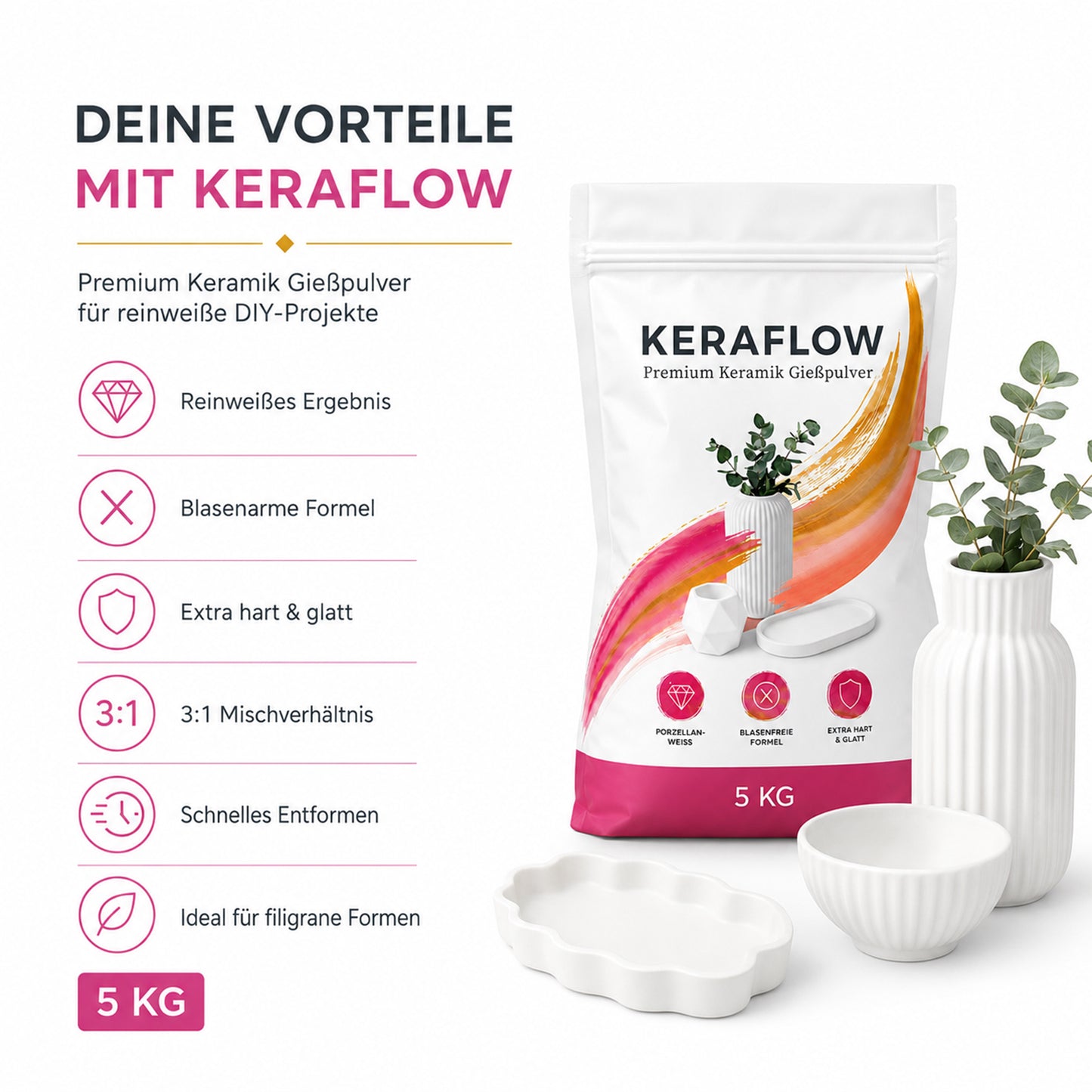 Keramik Gießpulver Weiß